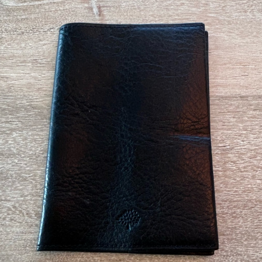 Mulberry Black Leather Passport Holder